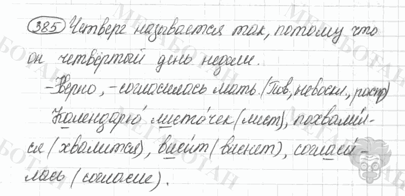 Старое издание, 5 класс, Ладыженская, 2000, задание: 385