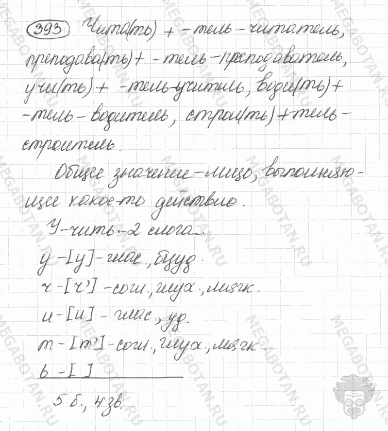 Старое издание, 5 класс, Ладыженская, 2000, задание: 393