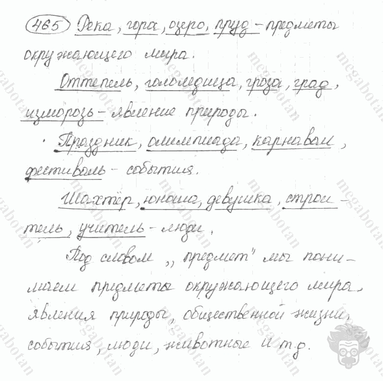 Старое издание, 5 класс, Ладыженская, 2000, задание: 465