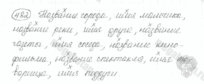 Старое издание, 5 класс, Ладыженская, 2000, задание: 482