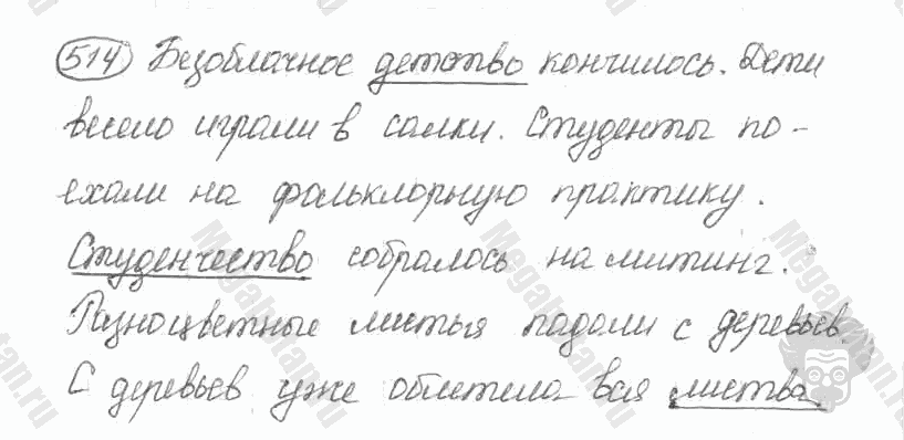 Старое издание, 5 класс, Ладыженская, 2000, задание: 514