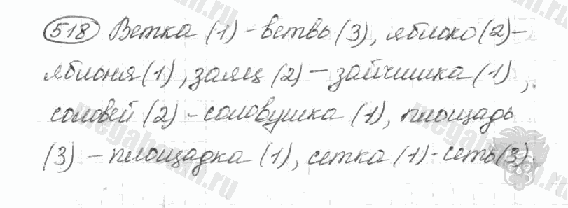 Старое издание, 5 класс, Ладыженская, 2000, задание: 518