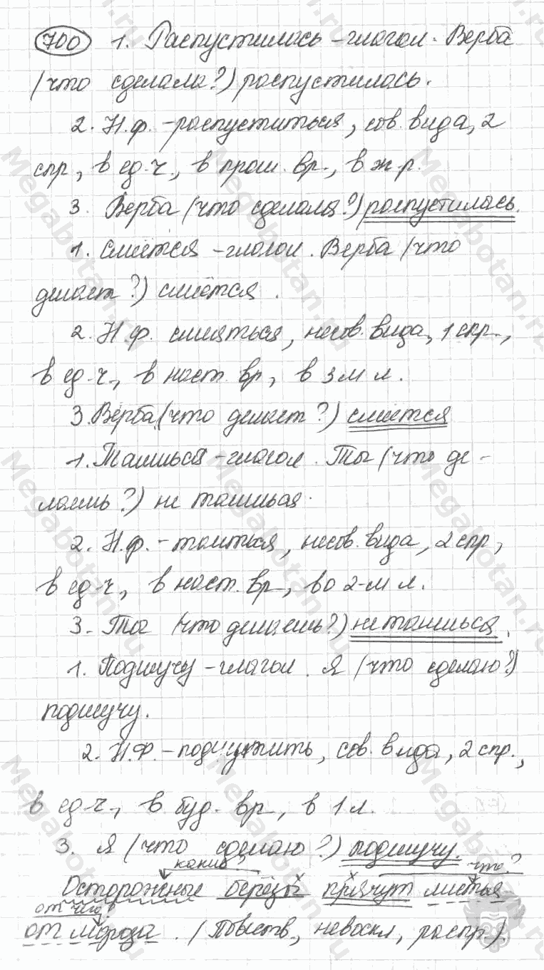 Старое издание, 5 класс, Ладыженская, 2000, задание: 700