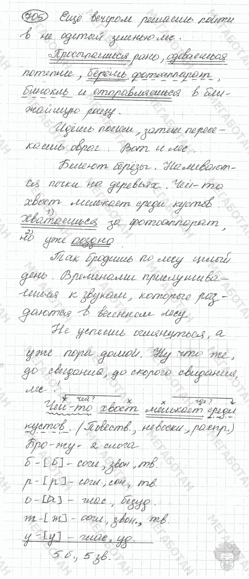 Старое издание, 5 класс, Ладыженская, 2000, задание: 705
