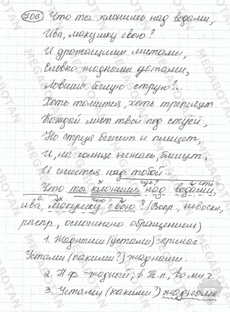 Старое издание, 5 класс, Ладыженская, 2000, задание: 706