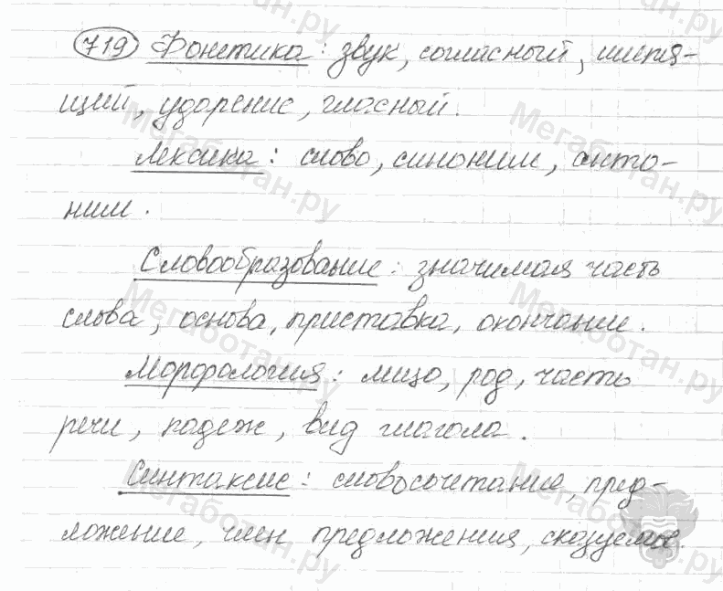 Старое издание, 5 класс, Ладыженская, 2000, задание: 719