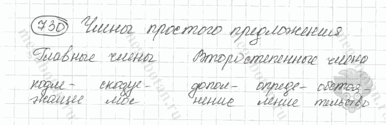 Старое издание, 5 класс, Ладыженская, 2000, задание: 730