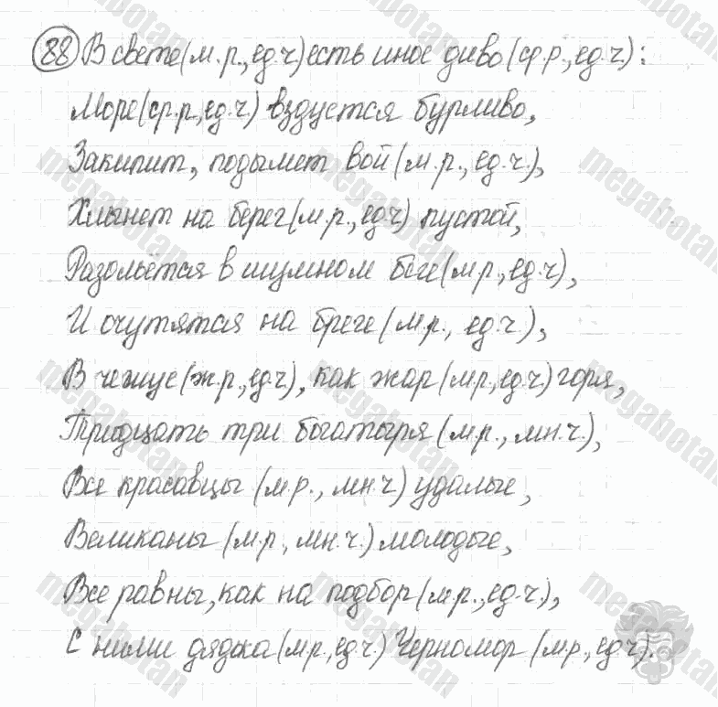 Старое издание, 5 класс, Ладыженская, 2000, задание: 88