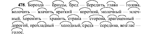 Русский язык, 5 класс, М.М. Разумовская, 2001, задание: 478