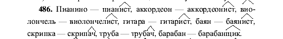 Русский язык, 5 класс, М.М. Разумовская, 2001, задание: 486