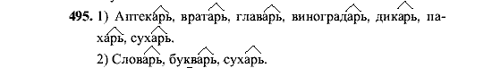 Русский язык, 5 класс, М.М. Разумовская, 2001, задание: 495