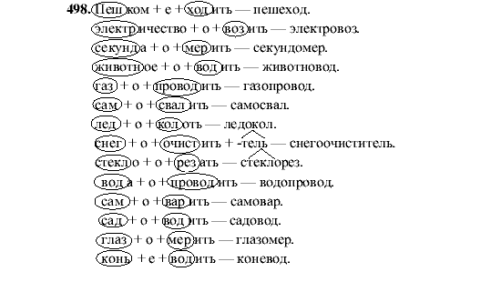Русский язык, 5 класс, М.М. Разумовская, 2001, задание: 498