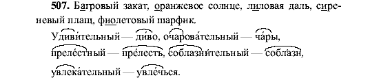 Русский язык, 5 класс, М.М. Разумовская, 2001, задание: 507