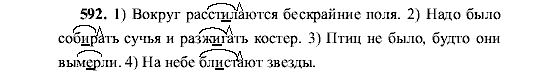 Русский язык, 5 класс, М.М. Разумовская, 2001, задание: 592