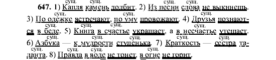 Русский язык, 5 класс, М.М. Разумовская, 2001, задание: 647