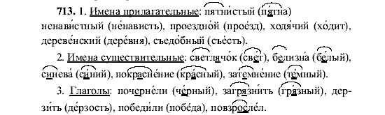 Русский язык, 5 класс, М.М. Разумовская, 2001, задание: 713