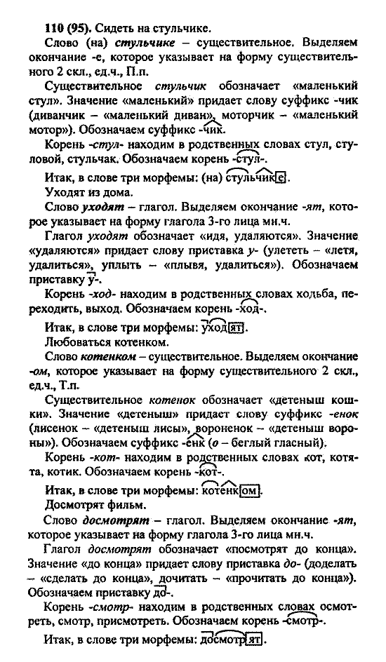 Русский язык, 5 класс, М.М. Разумовская, 2004 / 2009, задание: 110(95)