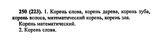 Русский язык, 5 класс, М.М. Разумовская, 2004 / 2009, задание: 250 (223)