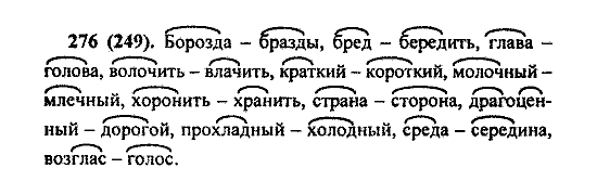 Русский язык, 5 класс, М.М. Разумовская, 2004 / 2009, задание: 276 (249)