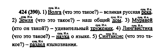 Русский язык, 5 класс, М.М. Разумовская, 2004 / 2009, задание: 424 (390)