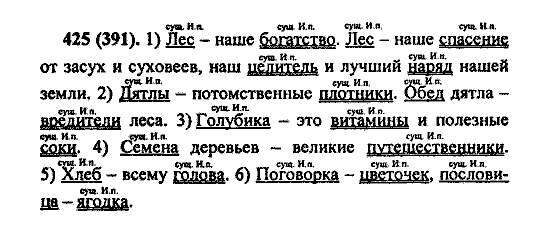 Русский язык, 5 класс, М.М. Разумовская, 2004 / 2009, задание: 425 (391)