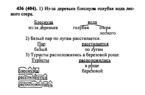Русский язык, 5 класс, М.М. Разумовская, 2004 / 2009, задание: 436 (404)