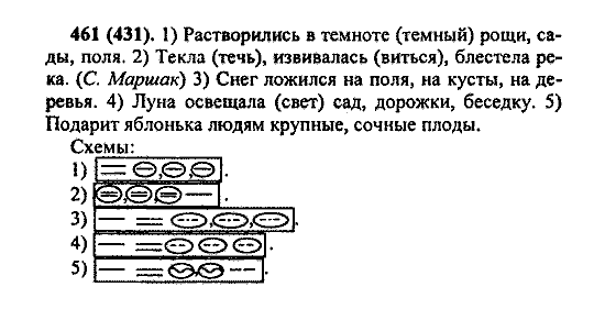 Русский язык, 5 класс, М.М. Разумовская, 2004 / 2009, задание: 461 (431)