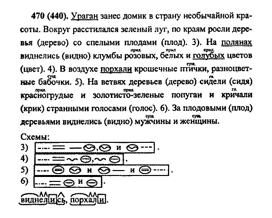 Русский язык, 5 класс, М.М. Разумовская, 2004 / 2009, задание: 470 (440)