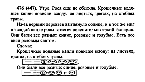 Русский язык, 5 класс, М.М. Разумовская, 2004 / 2009, задание: 476 (447)