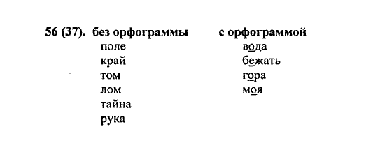 Русский язык, 5 класс, М.М. Разумовская, 2004 / 2009, задание: 56(37)