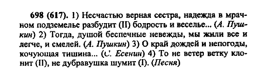 Русский язык, 5 класс, М.М. Разумовская, 2004 / 2009, задание: 698 (617)