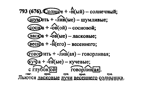 Русский язык, 5 класс, М.М. Разумовская, 2004 / 2009, задание: 793 (676)