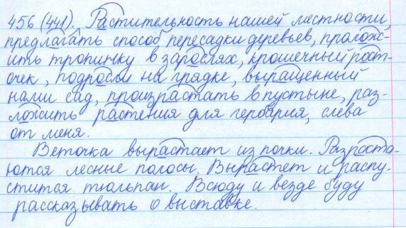 Русский язык, 5 класс, Баранов, Ладыженская, 2012 / 2015, задание: 456 (441)
