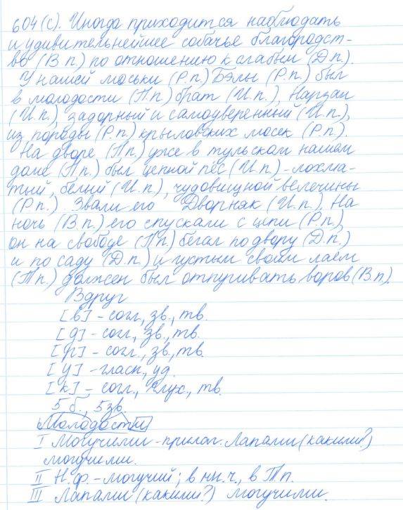 Русский язык, 5 класс, Баранов, Ладыженская, 2012 / 2015, задание: 604 (с)
