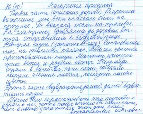 Русский язык, 5 класс, Баранов, Ладыженская, 2012 / 2015, задание: 86 (80)