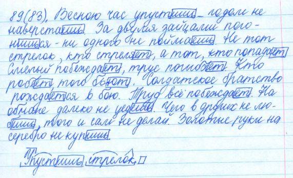 Русский язык, 5 класс, Баранов, Ладыженская, 2012 / 2015, задание: 89 (83)