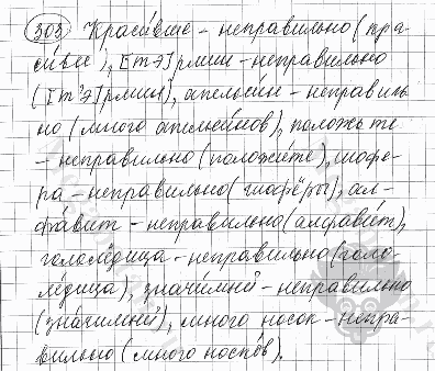 Русский язык, 5 класс, Львова С.И., Львов В.В, 2012 - 2013 -2015, задача: 303