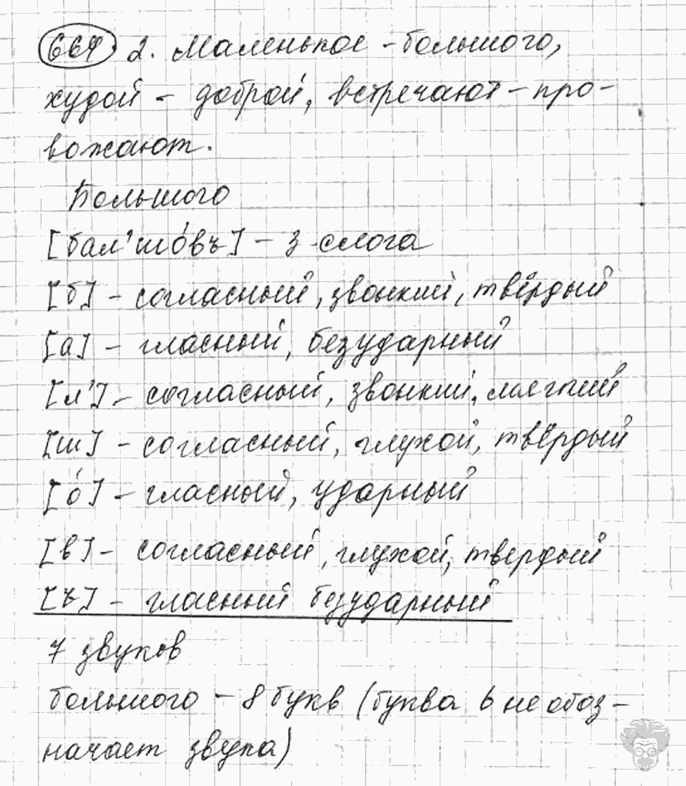 Русский язык, 5 класс, Львова С.И., Львов В.В, 2012 - 2013 -2015, задача: 664