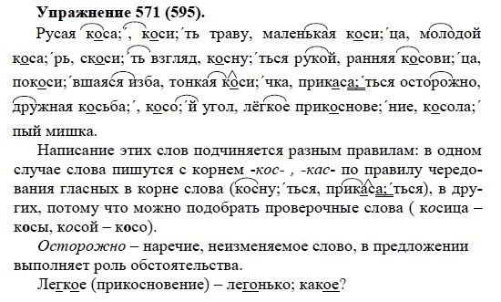Практика, 5 класс, А.Ю. Купалова, 2007-2010, задание: 571(595)
