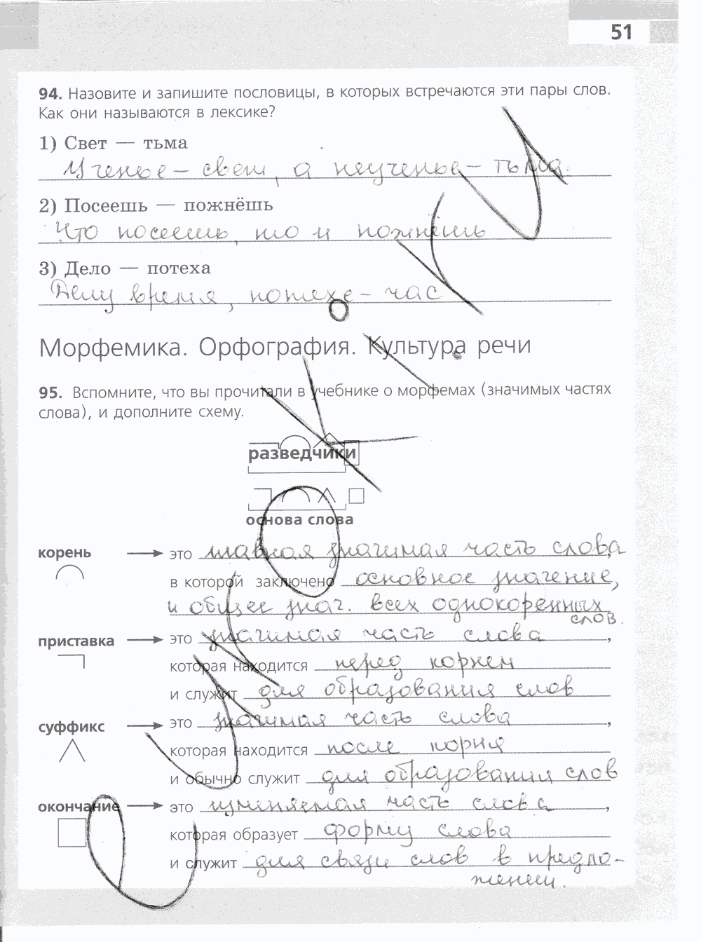 Рабочая тетрадь, 5 класс, Ефремова Е.А., 2012 - 2015, задание: стр. 51