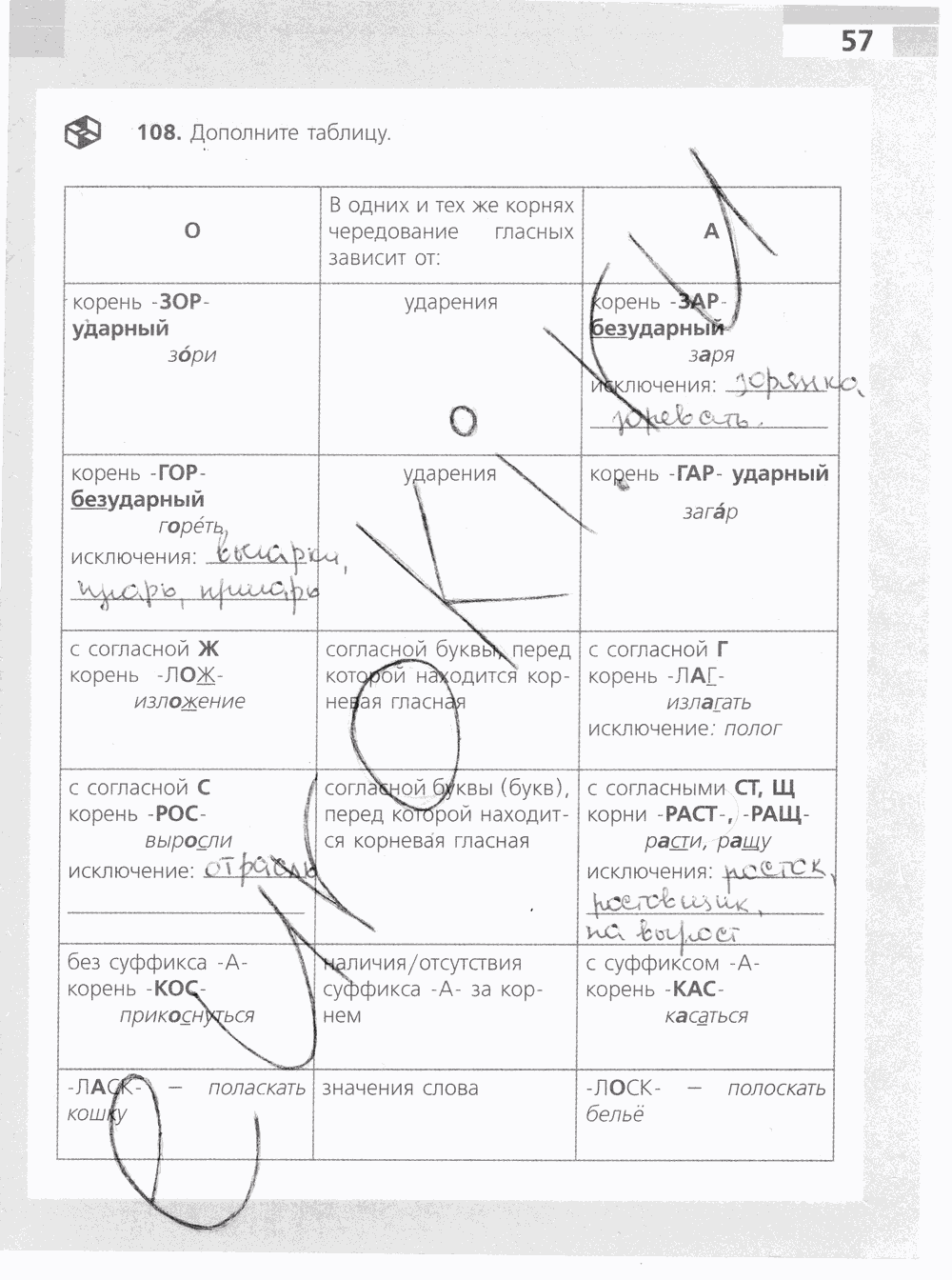 Рабочая тетрадь, 5 класс, Ефремова Е.А., 2012 - 2015, задание: стр. 57