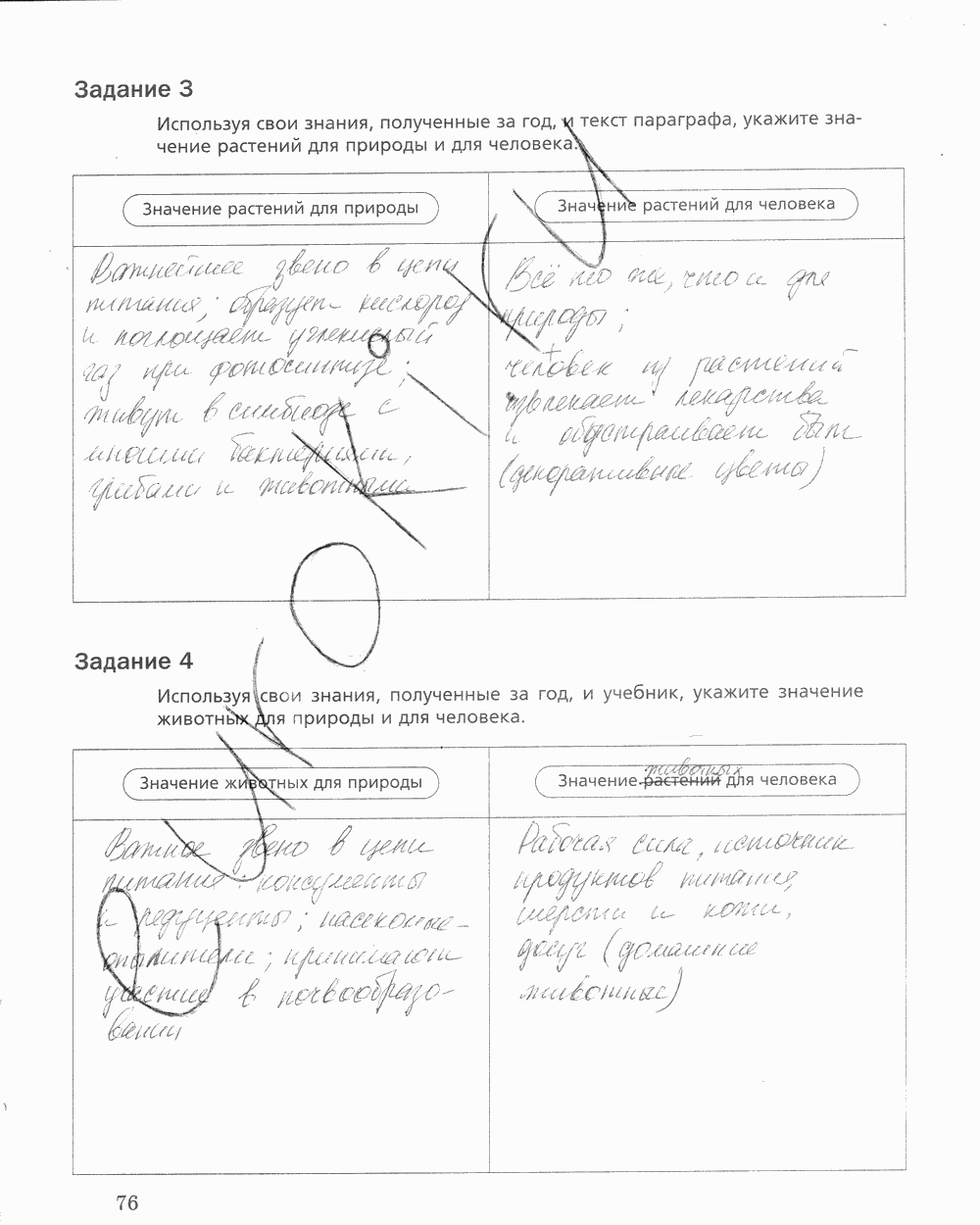 Рабочая тетрадь, 5 класс, Корнилова О.А., Николаев И.В., 2010 - 2015, задание: стр. 76
