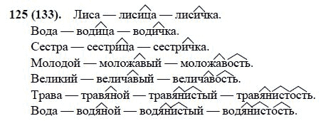 Русский язык, 6 класс, М.М. Разумовская, 2009 - 2011, задача: 125(133)