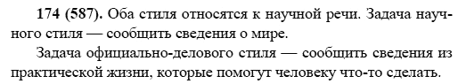 Русский язык, 6 класс, М.М. Разумовская, 2009 - 2011, задача: 174(587)