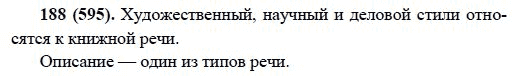 Русский язык, 6 класс, М.М. Разумовская, 2009 - 2011, задача: 188(595)