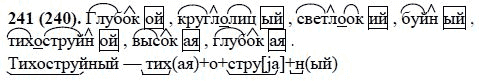 Русский язык, 6 класс, М.М. Разумовская, 2009 - 2011, задача: 241(240)