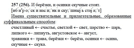 Русский язык, 6 класс, М.М. Разумовская, 2009 - 2011, задача: 257(256)