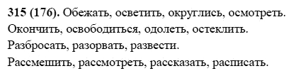 Русский язык, 6 класс, М.М. Разумовская, 2009 - 2011, задача: 315(176)