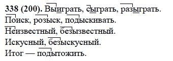 Русский язык, 6 класс, М.М. Разумовская, 2009 - 2011, задача: 338(200)