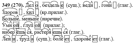 Русский язык, 6 класс, М.М. Разумовская, 2009 - 2011, задача: 349(270)